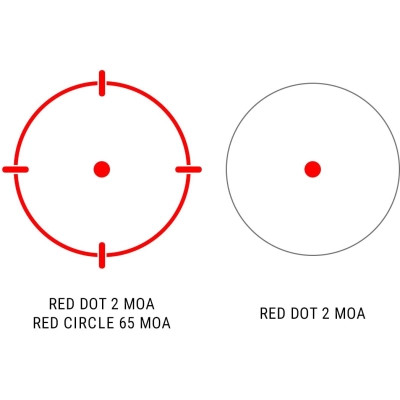 Коліматорний приціл Holosun HE530G-RD точка 2 MOA + коло 65 МОА (Red) (HE530G-RD)