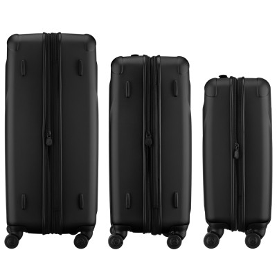 Набір валіз Wenger Oryson 3 в 1 (S,M,L) пластик, 4 колеса, чорний (653171)