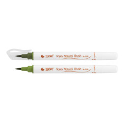 Художній маркер STA пензлик акварельний AQUA NATURAL BRUSH 3700, зелений оливковий (STA3700-37)