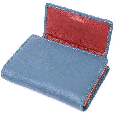 Гаманець ST Leather З натуральної шкіри Бірюзовий (22504)