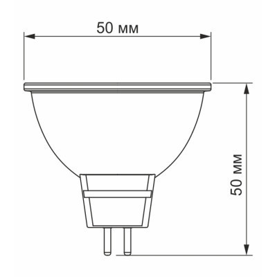 Лампочка TITANUM MR16 6W GU5.3 3000K (TLMR1606533)
