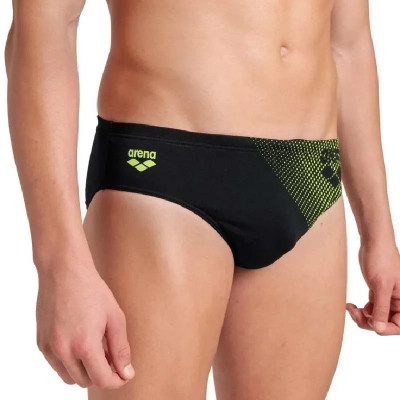 Плавки Arena Foggy Dots Swim Briefs 008482-506 чорний, жовтий 85 (3468337530954)