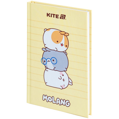 Блокнот Kite А6 Molang, тверда обкладинка, 80 аркушів, клітинка (ML25-199)