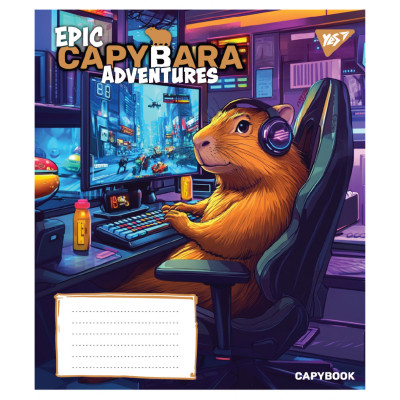 Зошит Yes Epic Capybara А5 24 аркушів клітинка (767796)