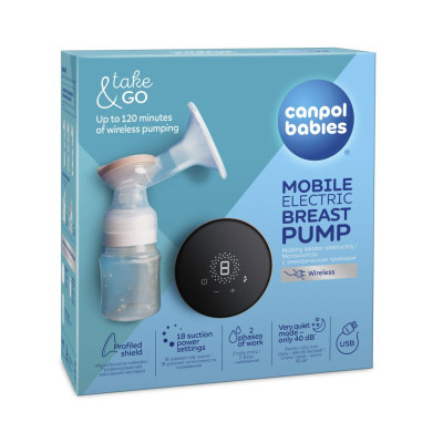 Молоковідсмоктувач Canpol babies мобільний електричний Take&amp;Go (12/211)