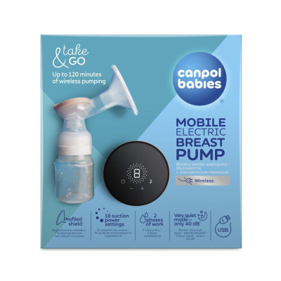 Молоковідсмоктувач Canpol babies мобільний електричний Take&amp;Go (12/211)