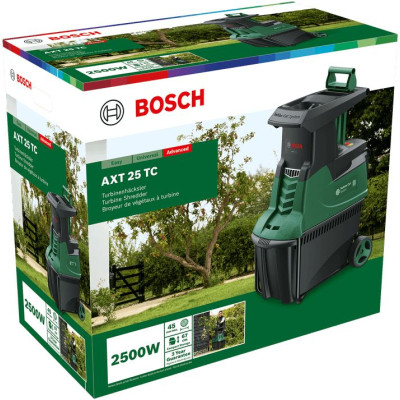 Садовий подрібнювач Bosch Turbine-Cut AXT 25 TC, 2500Вт, 40 об/хв, 45мм, 53 л. (0.600.803.30C)