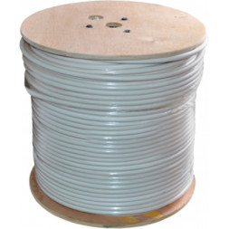 Кабель комбінований YOSO RG59 75 Ом 0,81мм.CCS, 64x0.12m CCA, 2x0.5mm2CU, white, 305м (YS-W305-RG59+2x0.5mm)