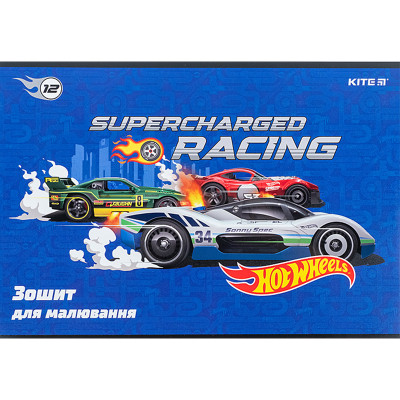 Альбом для малювання Kite Hot Wheels, 12 аркушів (HW24-241)