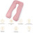 Подушка MirSon для вагітних і відпочинку Eco Line №8016 U-подібна Dusty Rose (2200006178415)