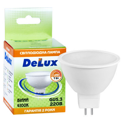 Лампочка Delux JCDR 7Вт 4100K 220В GU5.3 (90020569)