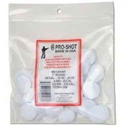 Патч для чищення зброї Pro-Shot .22 - .270 - 1&quot; круглий бавовна 300 шт/уп (1-300)