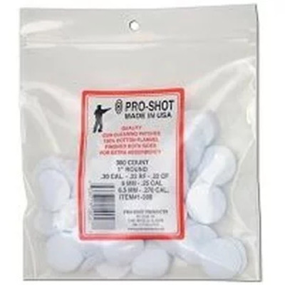 Патч для чищення зброї Pro-Shot .22 - .270 - 1&quot; круглий бавовна 300 шт/уп (1-300)