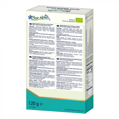 Дитяче печиво Fleur Alpine With Grape Juice, 120 г (5412916941844)
