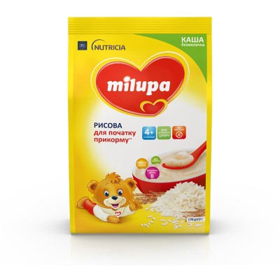 Дитяча каша Milupa Рисова молочна 170 г (5900852930058)