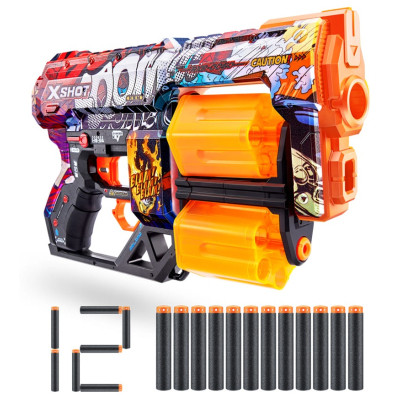 Іграшкова зброя Zuru X-Shot Швидкострільний бластер Skins Dread Boom (12 патронів) (36517A)