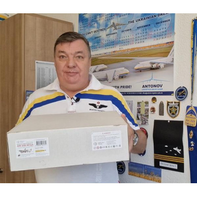 Конструктор Metal Time Колекцiйна модель Ukrainian Dream Exclusive Edition Ан-225 Мрія зібрана двокольорова (MT001EE/READY)