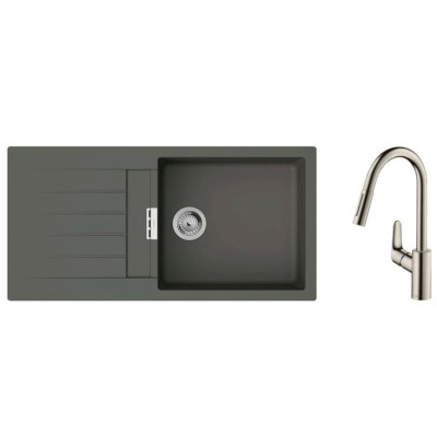 Мийка кухонна Hansgrohe S520-F480 + зміш. Focus M41 (43358800)