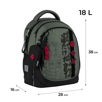 Шкільний набір Kite Education Naruto Shippuden 700 (рюкзак + пенал + сумка для взуття) (SET_NR25-700M)