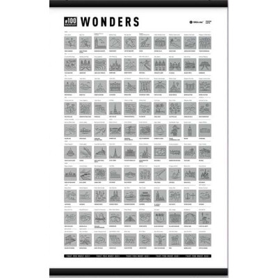 Скретч постер 1DEA.me 100 BucketList Wonders (13087)