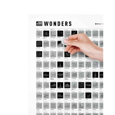 Скретч постер 1DEA.me 100 BucketList Wonders (13087)