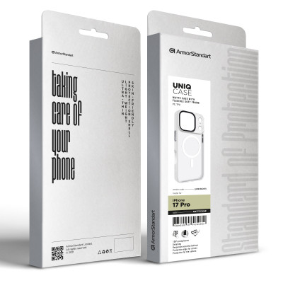 Чохол до мобільного телефона Armorstandart Uniq MagCase Apple iPhone 17 Pro Matte Clear (ARM86269)