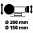 Точильний верстат Einhell TC-WD 200/150, 250 Вт, диски 200/150 мм, 134/2980 (4417242)