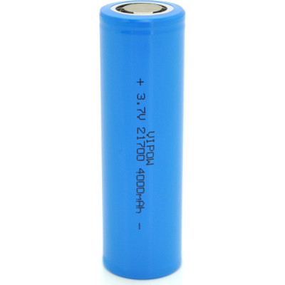 Акумулятор 21700 4000mAh, 3.7V, Blue, FlatTop Vipow (ICR21700-4000mAhFT / 31078)