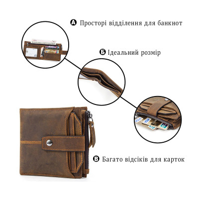 Гаманець Vintage Коричневий (14689)