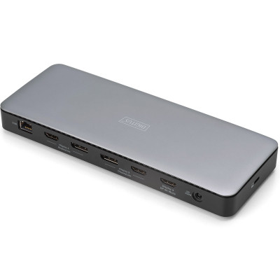 Порт-реплікатор Digitus USB-C &gt; 3xHDMI/2xDP/4xUSB-A/USB-C/RJ54/DC/Audio (DA-70918)