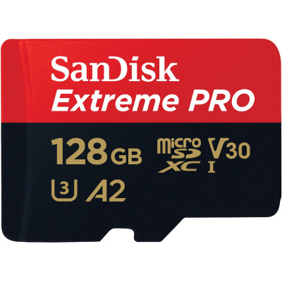 Карта пам&#039;яті SanDisk 128 GB microSDXC UHS-I U3 Extreme Pro+SD Adapter (SDSQXCD-128G-GN6MA)