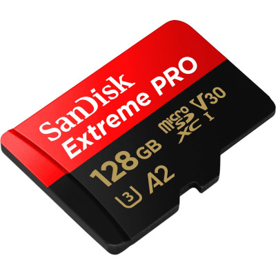 Карта пам&#039;яті SanDisk 128 GB microSDXC UHS-I U3 Extreme Pro+SD Adapter (SDSQXCD-128G-GN6MA)