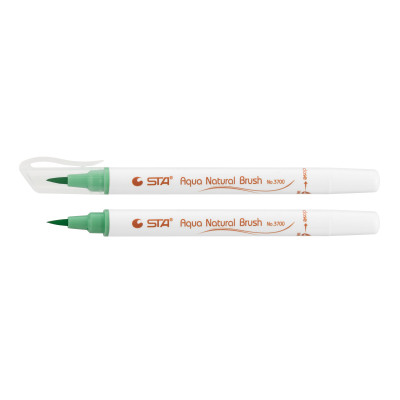 Художній маркер STA пензлик акварельний AQUA NATURAL BRUSH 3700, кислотний зелений (STA3700-40)