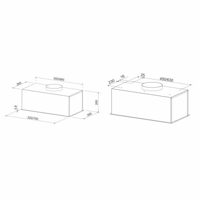 Витяжка кухонна Eleyus BOXER 800 LED 52 BL