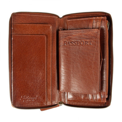 Портмоне Ashwood Дорожнє TW01 Chestnut (TW01 CHESTNUT)