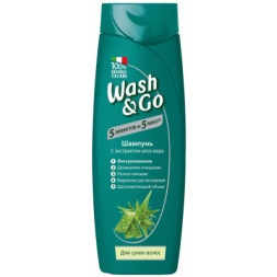 Шампунь Wash&amp;Go для сухого волосся з екстрактом алое вера 200 мл (8008970042015)