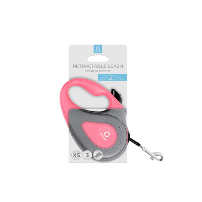 Повідок для собак Collar стрічка XS до 12 кг 3 м рожевий (81237)