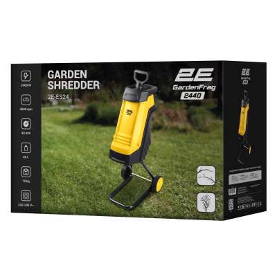 Садовий подрібнювач 2E GardenFrag 2400Вт, 40мм, 40л (2E-ES24)