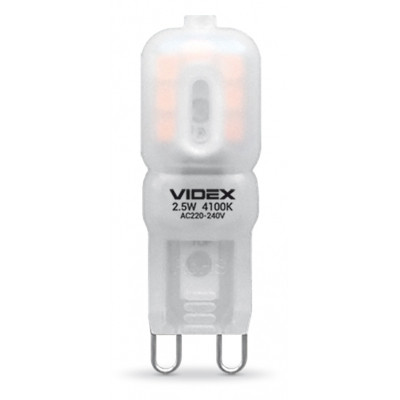 Лампочка Videx G9e 2.5W G9 4100K (VL-G9e-25224)