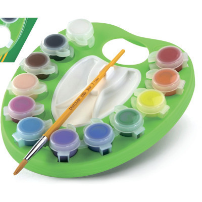 Гуашеві фарби Crayola Chalk &amp; Paint з палітрою та пензликом (54-1066)