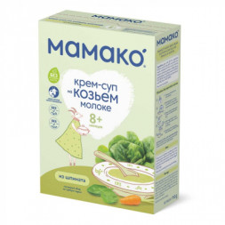 Дитяча каша MAMAKO Крем-суп зі шпинату на козячому молоці 150 г (4670017090255)