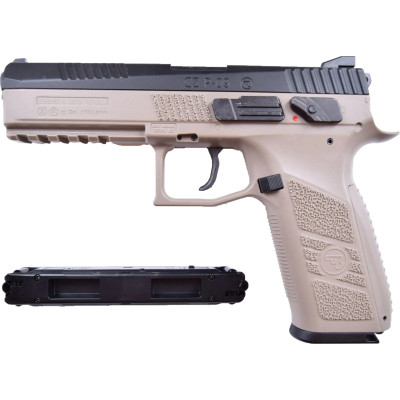 Пневматичний пістолет ASG CZ P-09 Blowback Pellet Black/FDE (18524)