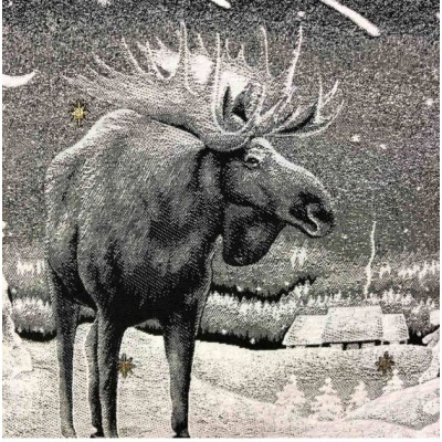 Наволочка Прованс Black Night Лось 45х45 см (4823093436275)