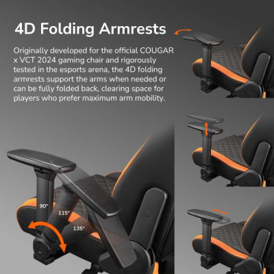 Крісло ігрове Cougar Defensor Gold F