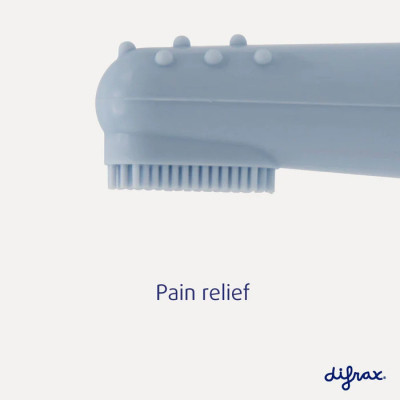 Дитяча зубна щітка Difrax Cиліконова, масажна, Blue (377 Blue)