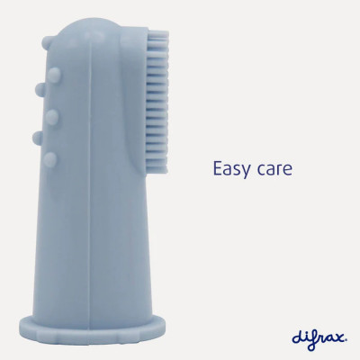 Дитяча зубна щітка Difrax Cиліконова, масажна, Blue (377 Blue)