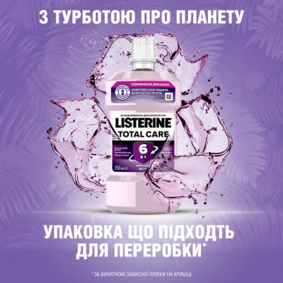 Ополіскувач для порожнини рота Listerine Total Care 250 мл (3574661104522/3574661057071)