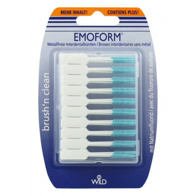 Щітки для міжзубних проміжків Dr. Wild Emoform Brush&#039;n clean безметалеві 50 шт. (7611841701099)