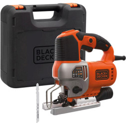 Електролобзик Black&amp;Decker 50 Вт, 1000 - 3100 хід/хв, 2.2 кг, кейс (BES610K)