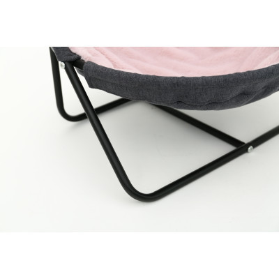 Лежак для тварин MISOKO&amp;CO Pet bed round plush 45x45x22 см grey and pink (HOOP31839)